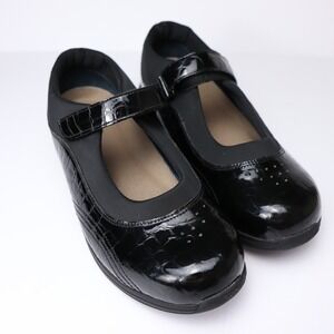 DREW ROSE MARY JANE 11.5 WW BLACK LEATHER THERAPEUTIC DIABETIC PAD 14375-1P P221